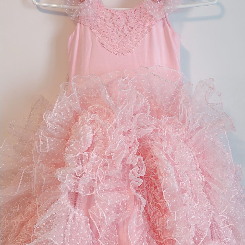 Dollcake Pink Dance Dress with Ruffled Tulle